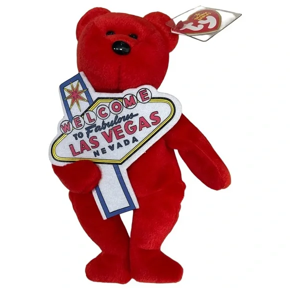 Ty Beanie Babies Aces Las Vegas Bear 2006aces Ty Beanie Baby Las Vegas - Picture 2 of 7